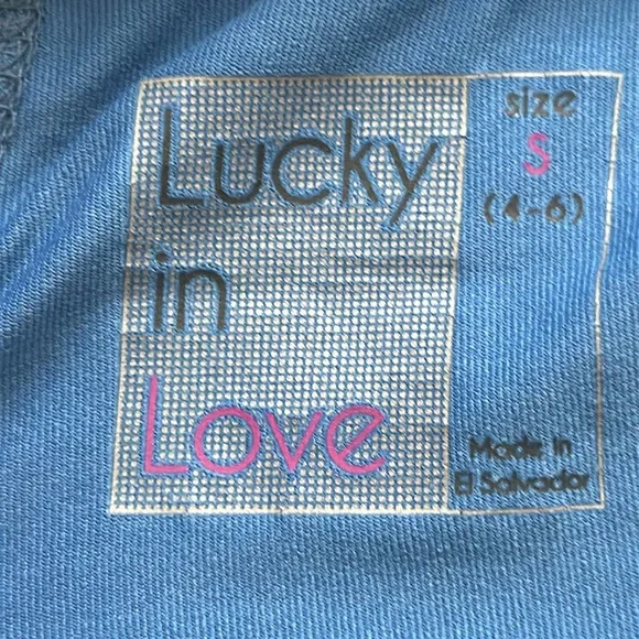 Lucky in Love Blue and Pink Patterned Skort - Picture 2 of 7
